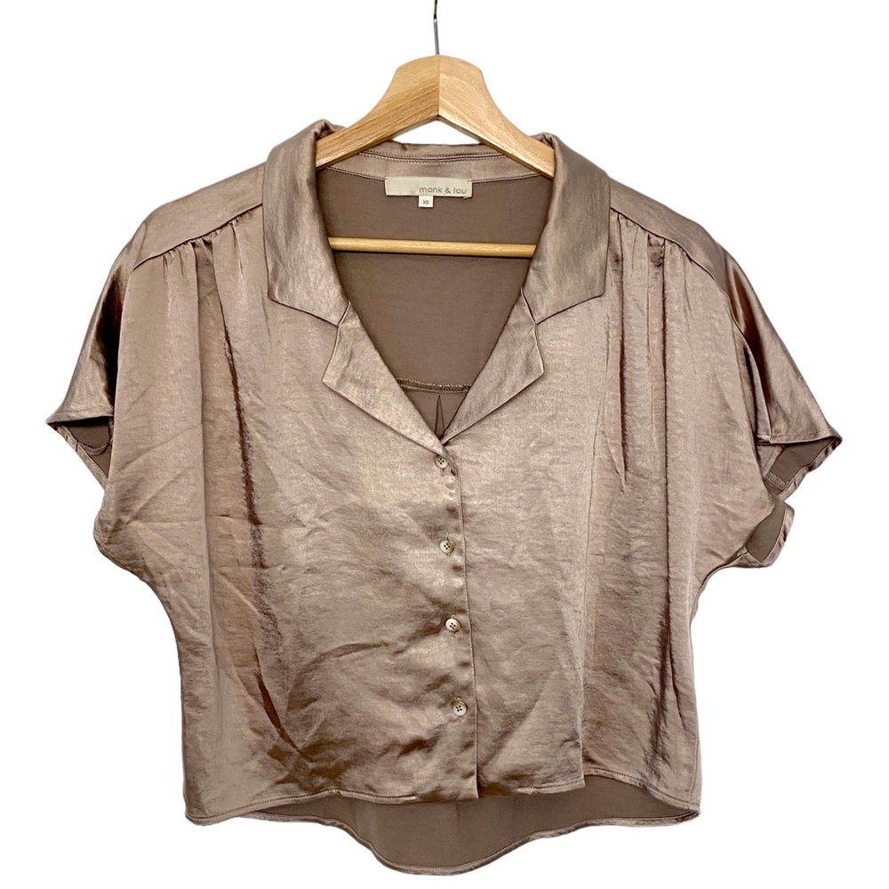Monk and Lou bay wing satin shirt